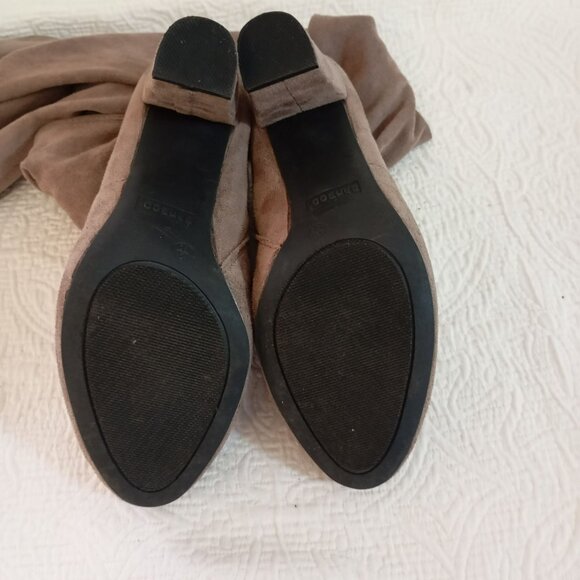 Bamboo Womens Taupe Over-The-Knee Suede Boots Size 9 - Picture 9 of 10